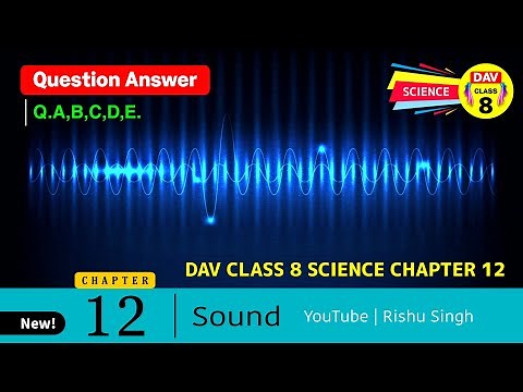 🎧Sound | Dav Class 8 Science Chapter 12 Question Answer | Dav Public School Q.A,B,C,D,E Rishu Singh