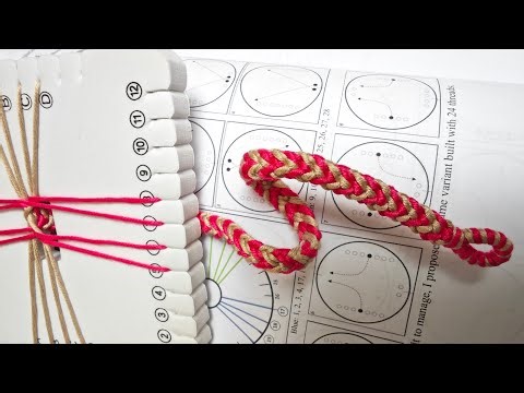 Kumihimo Tutorial Variant... Easy Colorful (16 Threads)