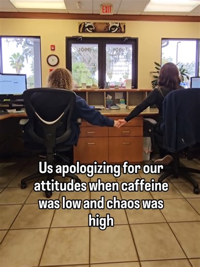 Still friends 🤝☕️👍🏼🤭 #reception #receptionistlife #receptionist #vetmedlife