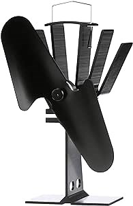 Ecofan Original Heat Powered Stove Fan - Powerful Classic Design, High Performance, Perfect for Wood Stoves, 100 CFM - Circulates Warm Air Efficiently & Reduces Fuel Cost