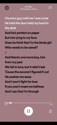 Heartbreaking Songs by Olivia Rodrigo | All I Want Lyrics