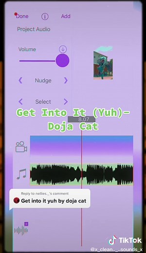 Reply to @nellies._ Get Into It Yuh by Doja Cat CLEAN VERSION Og vid creds:@lilxxxbug