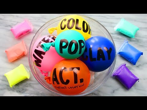 Satisfying Rainbow Clay Slime Mixing & Relaxing Balloon Cutting ASMR Video!