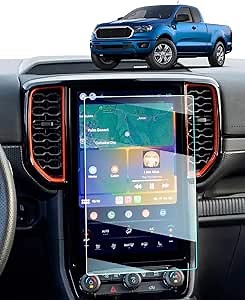For 2024 Ford Ranger Screen Protector - 2024 Ranger Accessories (XL/XLT) 9H Tempered Glass 10.1 Inch Navigation Touchscreen Anti-Scratch Reduce Fingerprints High Sensitivity HD Clear Full Coverage