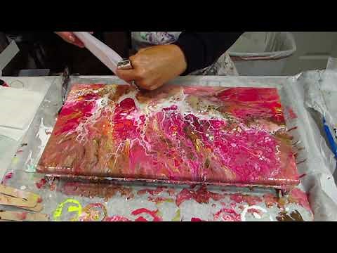 How to Glitter on a wet Acrylic Paint Pour 🎨 Paint pouring / Glitter / Dutch Pour