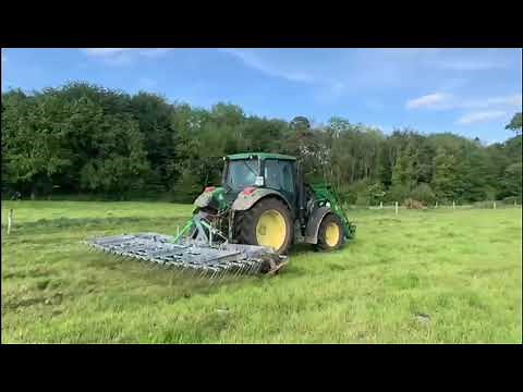 Our new JOSKIN Scariflex grass tine harrow for the farm