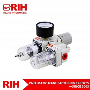 [Hot Item] Pneumatic Frl Two Unit Pressure Regulator Oil Water Separator Filter F. R. L Air Preparation Units