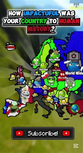 how impactuful was your country to human history? #geographythroughmaps #map #wowgeography #europe