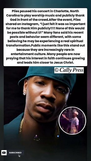 Be honest… Plies stopped his concert to play worship music and thank God on stage. 🙏😭