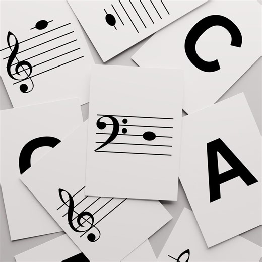 MUSIC NOTE FLASHCARDS Printable- Piano Note Flash Cards, Bass and Treble Clef Notes, Printable Music Flashcards, Music Teaching Resource Pdf - Etsy