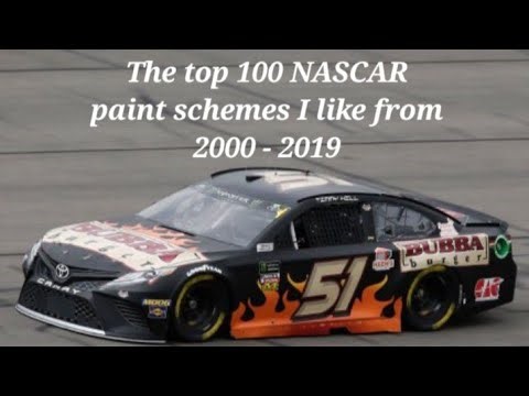 The top 100 NASCAR Paint schemes I like from 2000 - 2019