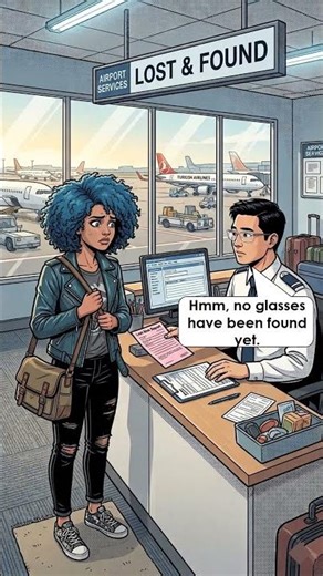 🛫 Airport Lost & Found Dialogue — Woman Reports Missing Glasse