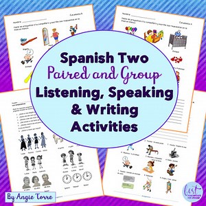 Spanish Two Speaking and Listening Paired and Group Activities for One Year