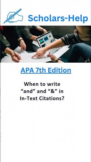 Writing “and” and “&” in In-Text Citations | Scholars-Help | Dr. Sukhmani | #apa #apa7