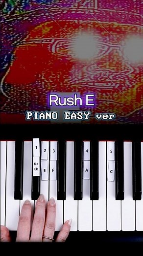 Rush E 🎼 Easy Piano Tutorial Using 5 Keys 🎹