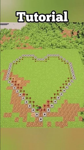 Minecraft Heart Firework Tutorial #shorts
