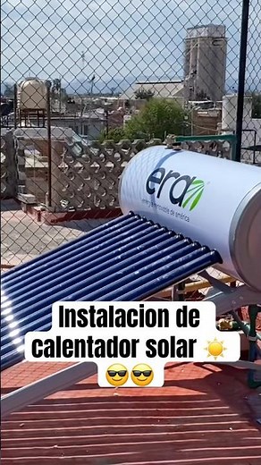 Instalacion de calentador solar ☀️😎#comohacer #tutorial #trabajo #calentadorsolar #shorts #viral