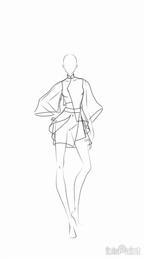 belajar desain ulang batik casual #drawing #illustrationnation #art #ibispaintx