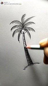 10K views · 107 reactions | Coconut Tree drawing #coconut #trees #technique #shortsreels | Kobir Art And Drawing | Facebook