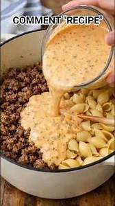 Easy Creamy Beef Shell Pasta for Dinner 😍🔥 (Ready in 15 Minutes!)#easyrecipe #dinnerideas