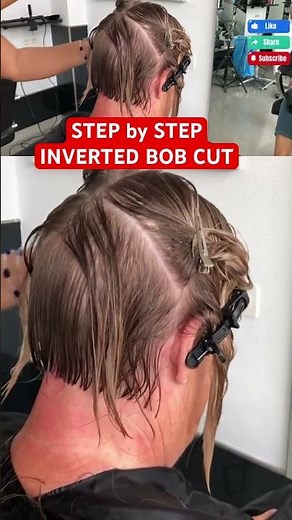STEP by STEP INVERTED BOB CUT: Complete Tutorial Linked Below! 🤩💈✂️✨