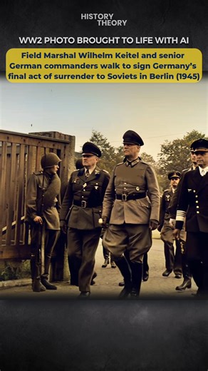 WW2 Photo Brought to Life: German Field Marshal Wilheim Keitel Surrenders to Soviets in Berlin #colorizedhistory #broughttolife #WWII #wwiihistory | History Theory