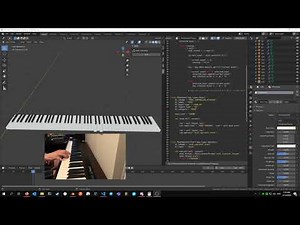 [Blender] - Controlling 3D piano keyboard with a MIDI controller demo