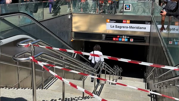 Spain power outage: Video shows metro station in Barcelona closed and locals trying to get home
