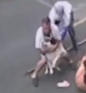 Man Strangles Pitbull When Saving Someone