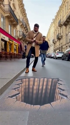 3D Painting Pranked Everyone #streetart #opticalillusion #artprank #publicprank #mindblown