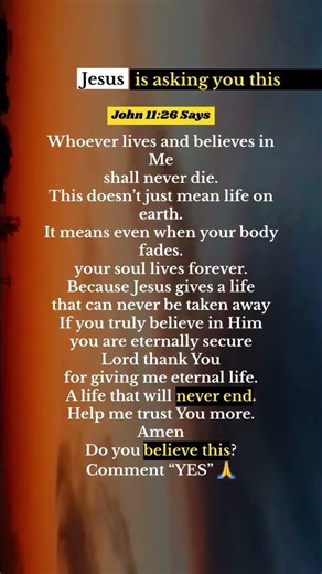 John 11:26 | Whoever Believes in Jesus Will Never Die | Eternal Life Promise #jesus #trustgod #fyp
