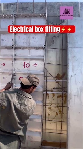 Electrical box fitting in mivan panel⚡️⚡️ #mivanconstruction