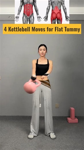 4 Kettlebell Exercises = Lose Belly Fat Fast 🔥 (Beginner Friendly)