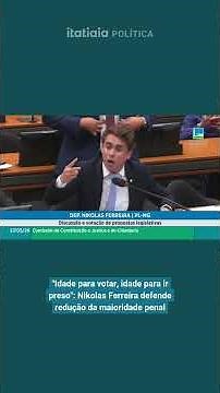 "AGE TO VOTE, AGE TO GO TO PRISON": NIKOLAS FERREIRA ADVOCATES FOR LOWERING THE AGE OF CRIMINAL R...