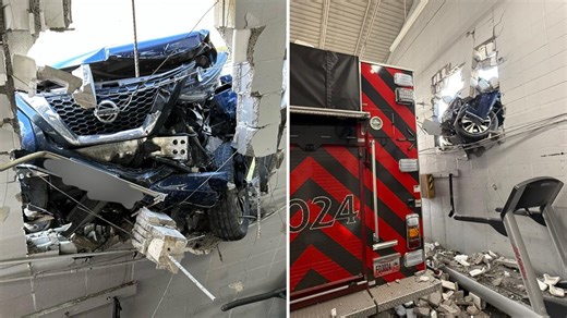 Car crashes into Ferguson Fire Department station