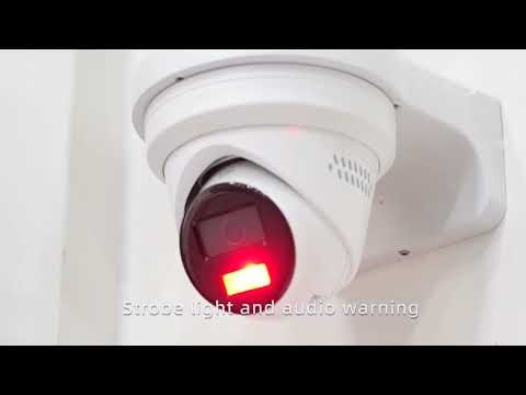 HITOSINO 8MP Smart Dual Light Human-Vehicle Detection Turret IP Camera