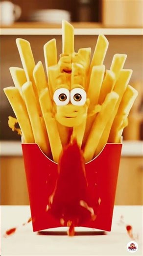 Dancing fries/chips #asmr #ai #cartoon #animations #animation #youtubeshorts