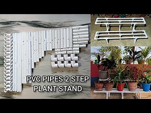 2 Step PVC Pipe Pot Stand #pvc #plantstand #gardendecor #garden #gardeningideas