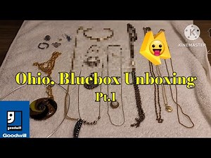 Ohio Bluebox UNBOXING pt.1 ✨️💎#thrifthaul #jewelry #goodwill #giveaways #gifting #savers #unboxing