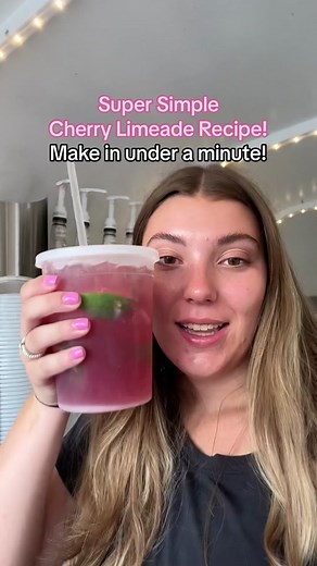 If you use real cherries for this recipe,, you can do as much or as little as you want! #cherrylimeade #freshlimeade #drinkrecipes