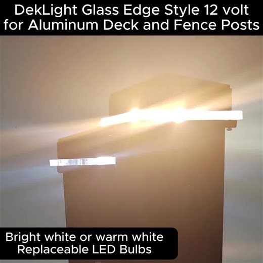 Deklights® Lighted Aluminum Post Caps for 1.5" , 2", 2.5 Square Aluminum Posts - Black. Replaceable 12-volt Leds. Low-voltage. Made in USA - Etsy