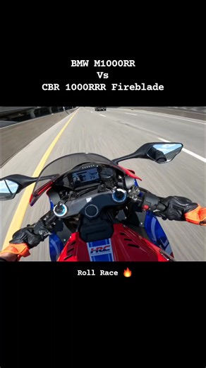 BMW M1000RR vs CBR1000RRR Racing #bikers #cbr1000rr #m1000rr #fb #sports #viralpost2024シ #fblifestyle | Bike$DrageRacing
