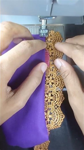 best sewing tips and trick for lace design stitching #feed #shortsfeed #shorts