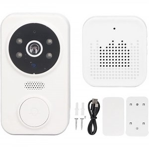 Caméra De Sonnette, Sonnette Vidéo Sans Fil Wifi 2 Voies Audio Hd Vision Nocturne Infrarouge Batterie Rechargeable Sonnette D'Interp