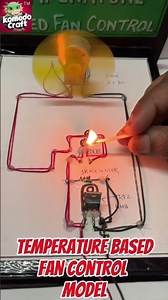 Temperature Bases Fan Control Working Model || Full video on our channel #schoolproject #schoolmodel