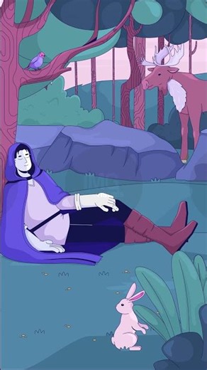 Forest breeze lofi respite vertical animation