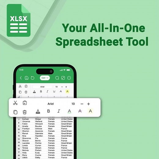 XLSX Sheets: Edit Spreadsheet | Create, Edit & View XLS Sheets