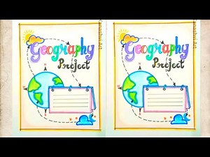 How to draw Geography project cover page design for students@Kanashvi Art