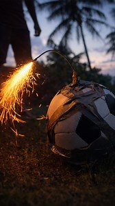 What happens when a soccer ball explodes