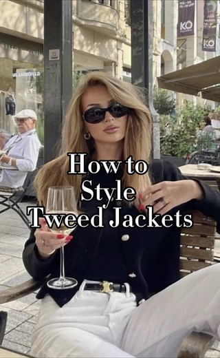 How to wear tweed jacket style for women #oldmoneylook #outfitideas #tweedjacket #outfitinspo #dailylookchallenge #dailylooks #ootdfashion #trends #autumnfashion #fw24